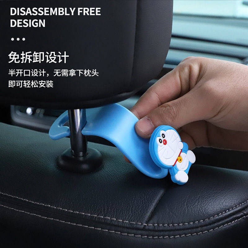 Car Front and Rear Row Car Seat Hook Small Car Hook Doraemon Pikachu Cartoon Cute Pendant All Products duzj
