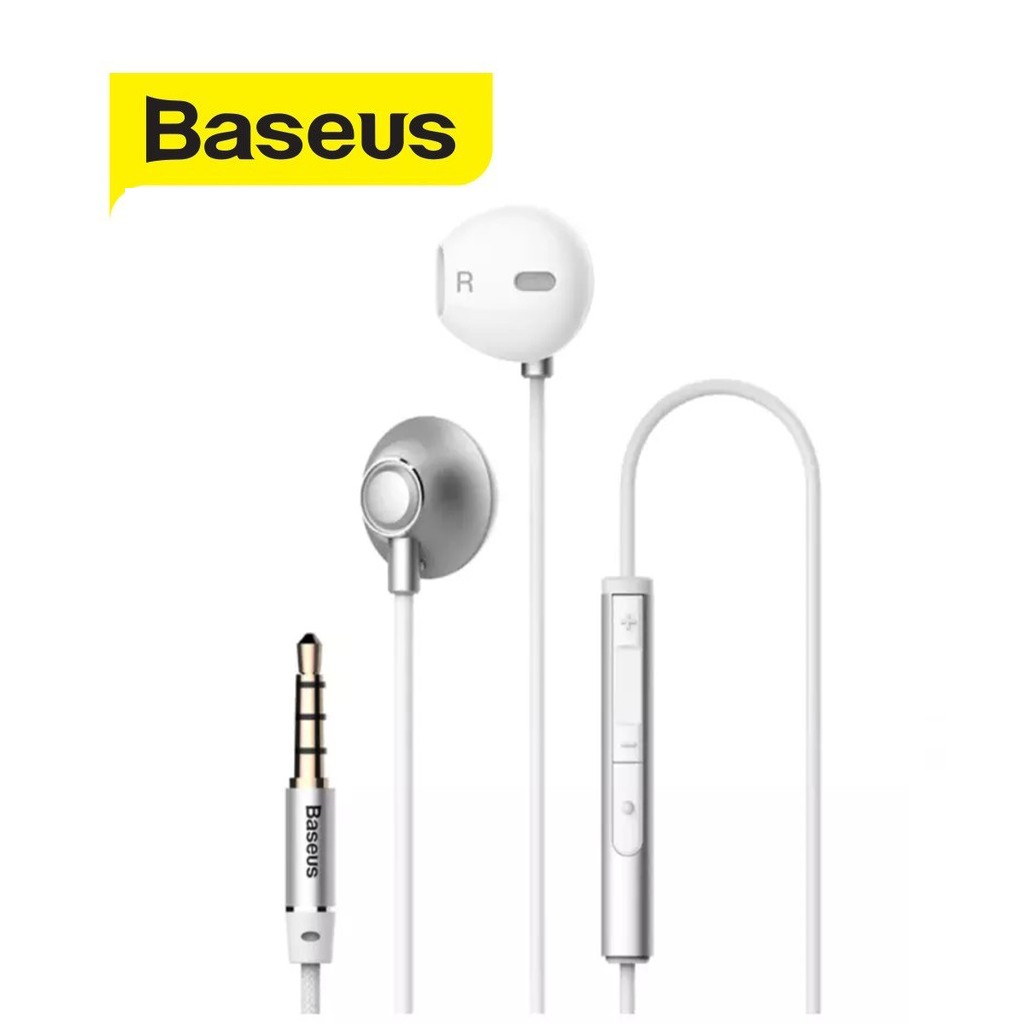 Tai nghe nhét tai jack 3.5mm Baseus Encok H06 dài 1.2M dây TPE vải cho Smartphone