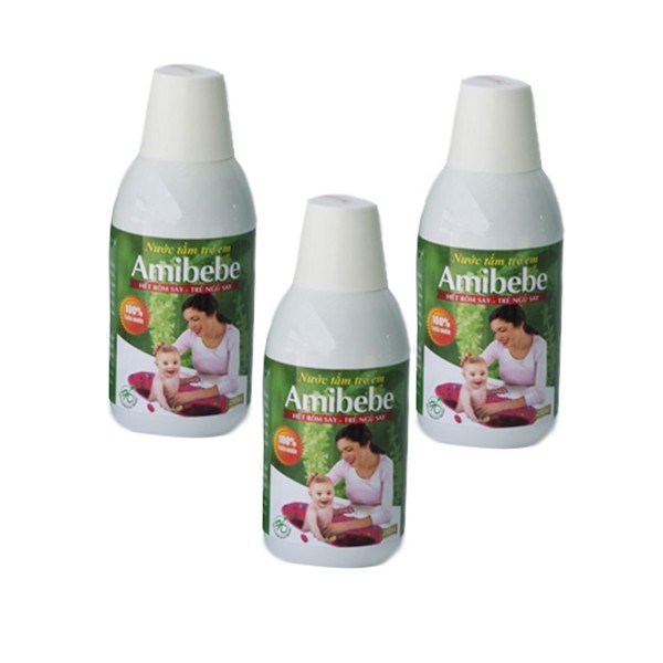 COMBO 3 Chai nước tắm trẻ Em AMIBEBE / JUSTBEBE 250ml (Hàng Việt Nam Chất Lượng Cao) (Phân phối bởi Cty Được Anh Minh)