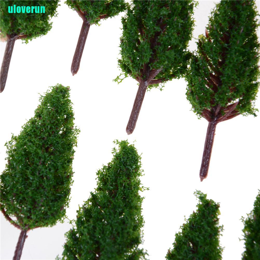 Set 10 Mô Hình Cây Nhựa 68mm Dùng Trang Trí Tiểu Cảnh Độc Đáo