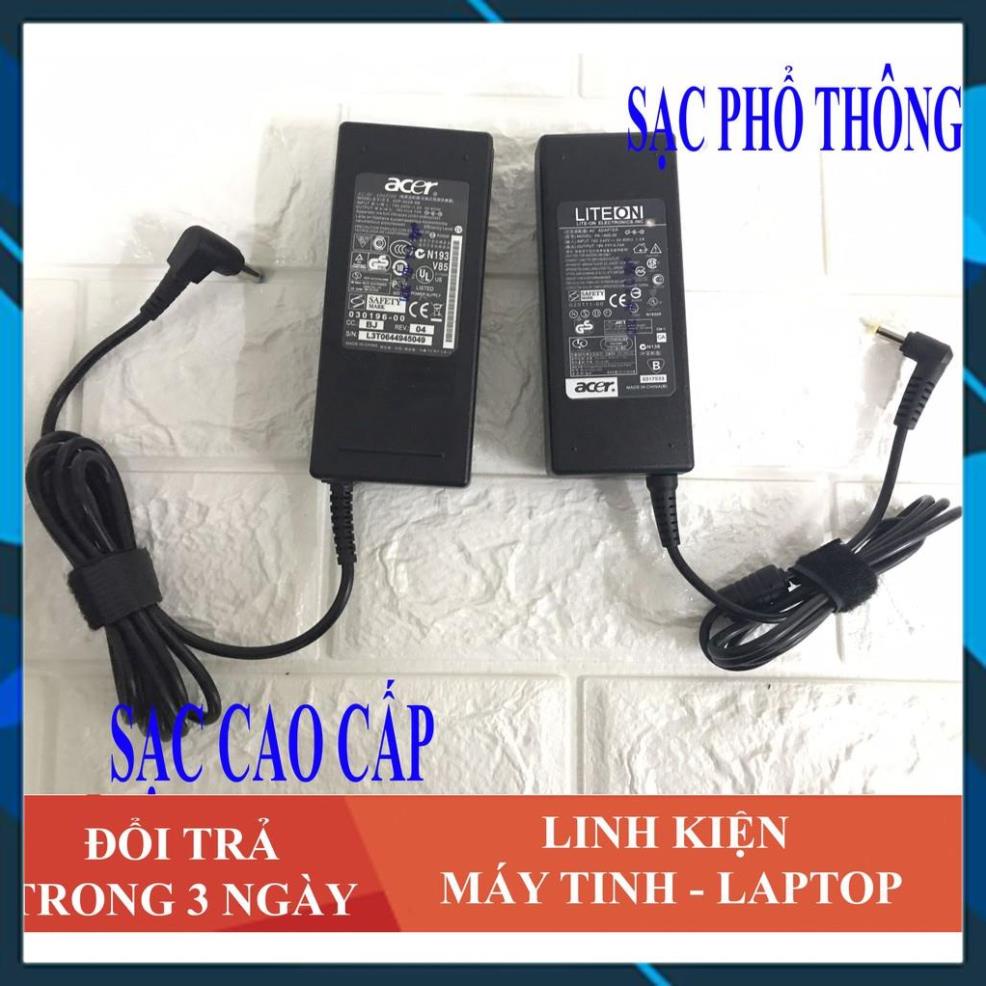 Sạc Laptop Acer 19V – 4.74A – 90W, Sạc laptop acer chân thường Kèm Dây Nguồn | FREE SHIP ĐƠN TỪ 50K