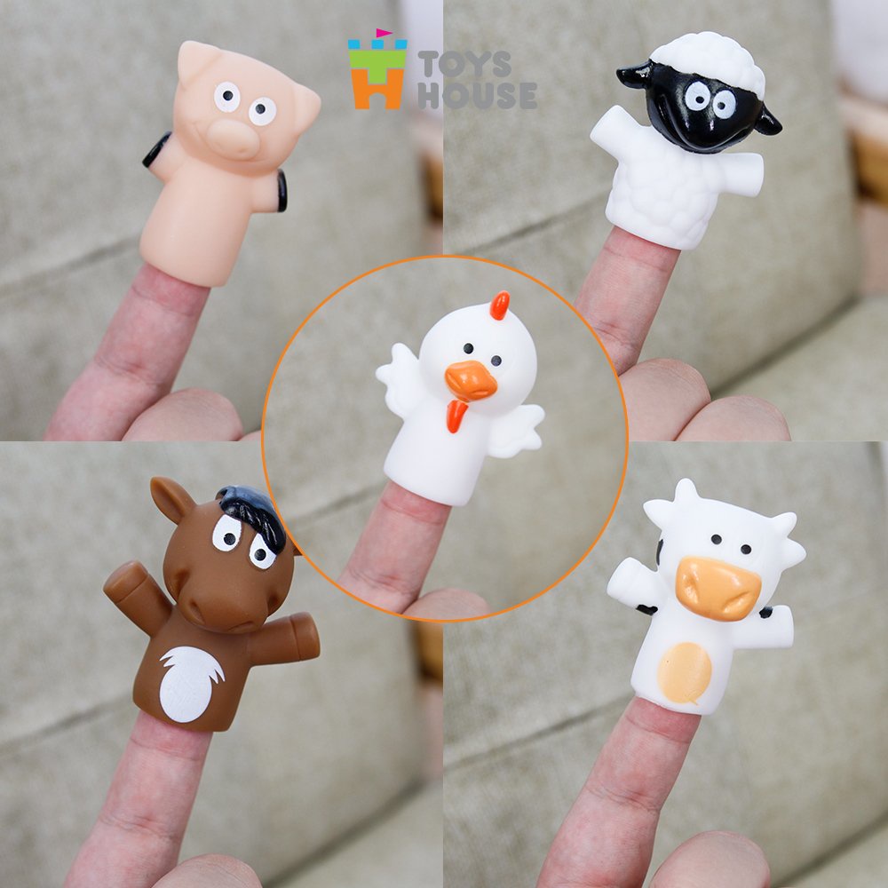 Rối ngón tay chơi ú òa với bé - Toyshouse - đồ chơi kích thích thị giác, phát triển giác quan, ngôn ngữ cho bé