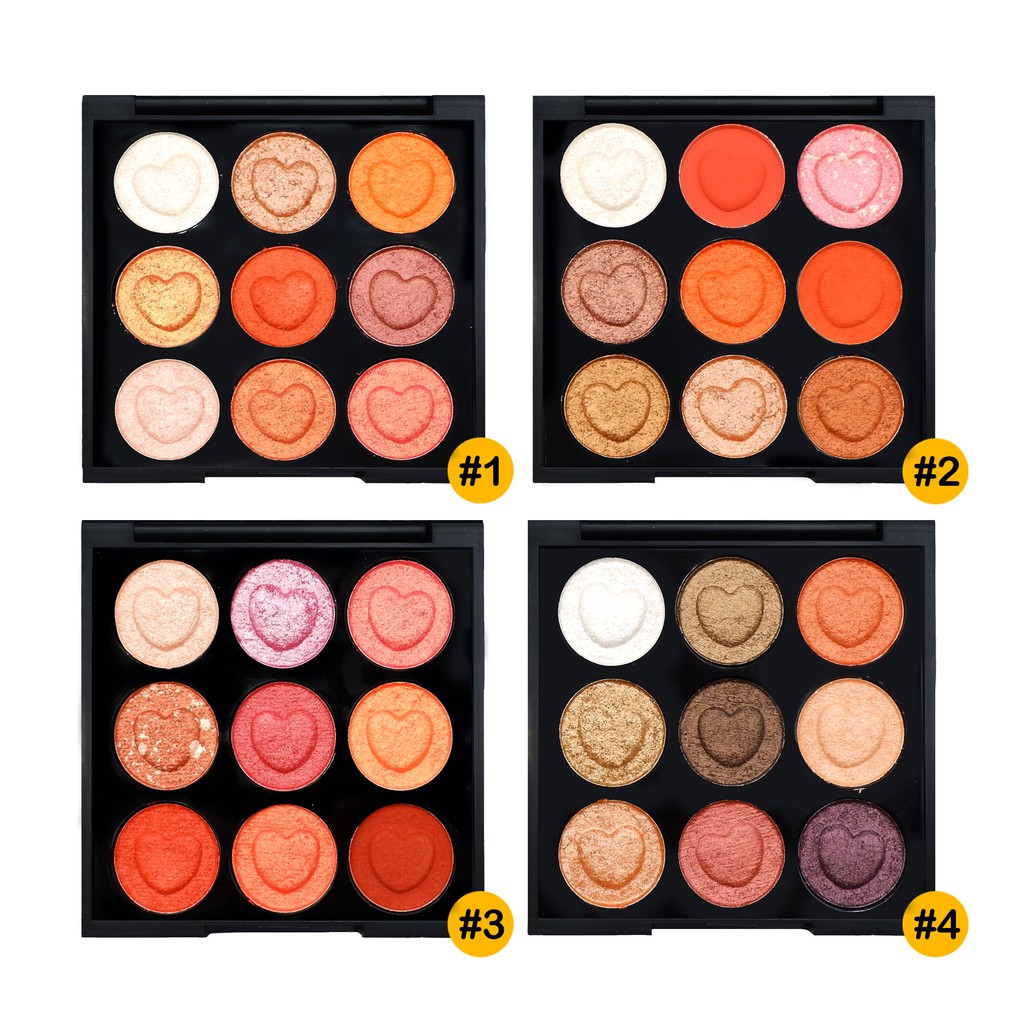 Bảng Phấn Mắt Sivanna Colors Velvet HF40002 Gồm 9 Ô Màu Lì Và Ánh Nhũ Sivanna Colors Velvet Eyeshadow 8g HF4002
