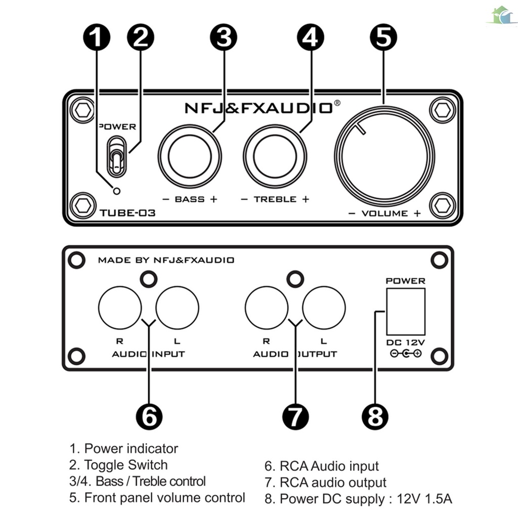 Thiết bị khuếch đại âm thanh FX-AUDIO TUBE-03 6K4 mini