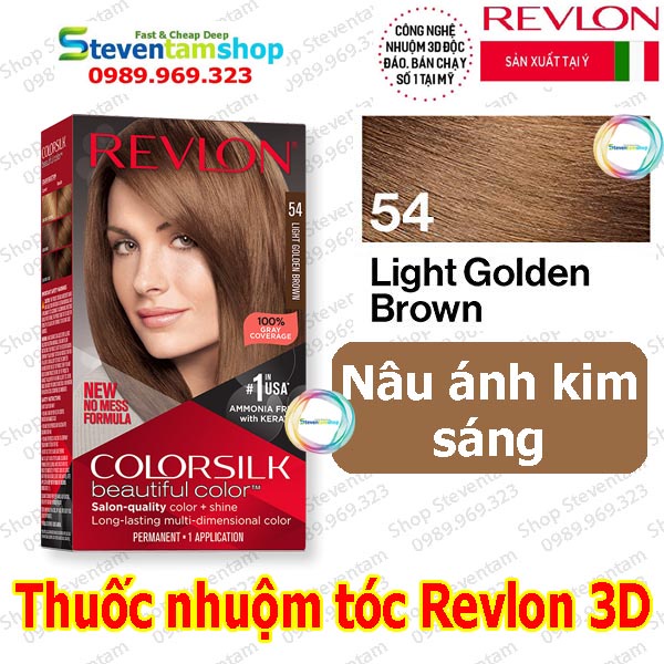 Thuốc nhuộm tóRevlon Colorsilk số 54 (Light Golden Brown)