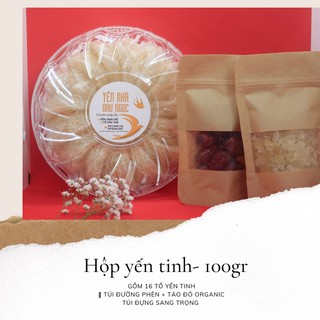 Tổ yến tinh chế Như Ngọc sợi dài cao cấp 50gr- 100gr tặng kèm đường phèn + táo đỏ