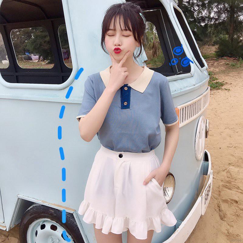 Áo thun tay ngắn cổ polo thời trang cho nữ | BigBuy360 - bigbuy360.vn
