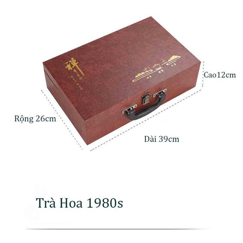 Bộ Ấm Trà Hoa Sen Cổ Điển Cao Cấp  - Kèm hộp quà tặng.