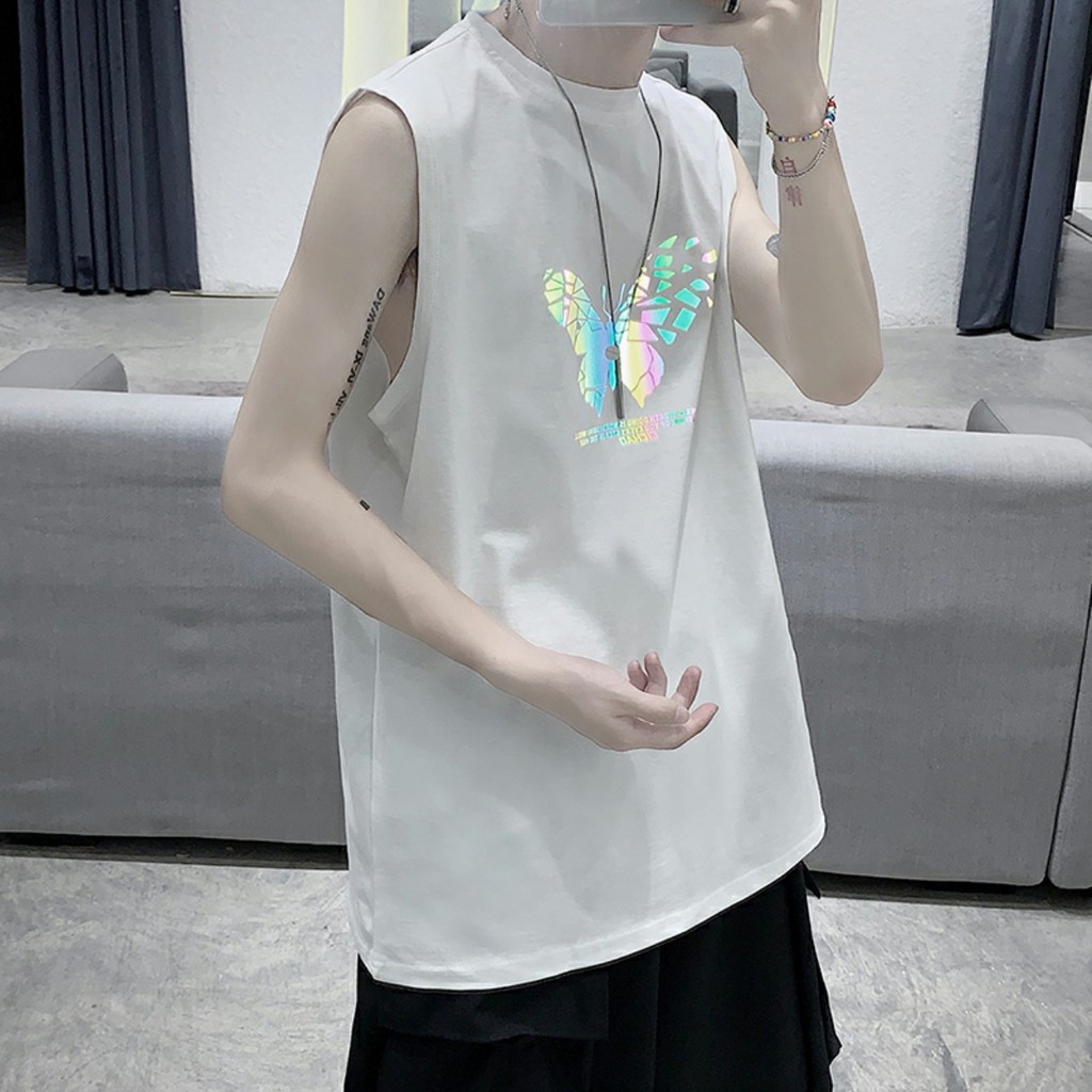 Áo thun Tanktop Phản quang 7 màu BUTTERFLY CICHAO Unisex