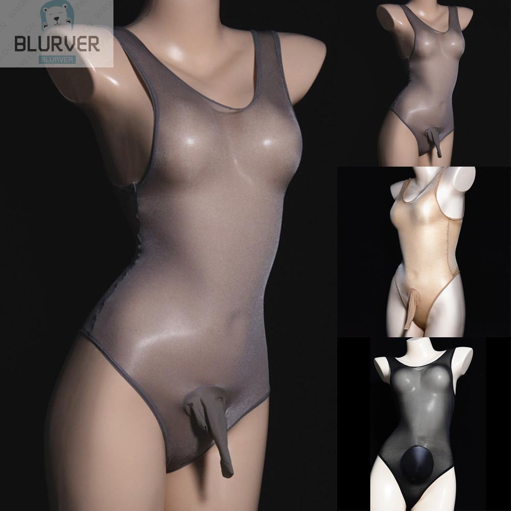 BLURVER~Mens Sexy Sheer Mesh Bodysuit Leotard See Through Pantyhose Slim Body-Stockings#blueriver
