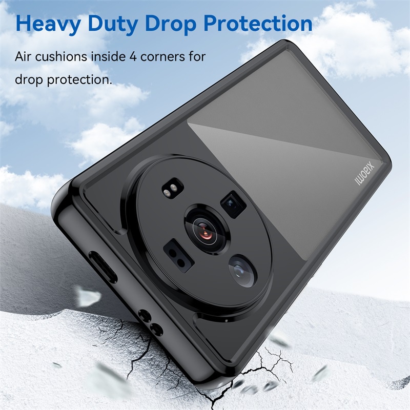 Ốp Điện Thoại PC + Silicone Trong Suốt Chống Sốc Cho Xiaomi 12 S 12S Ultra 12X Pro Lite 5G