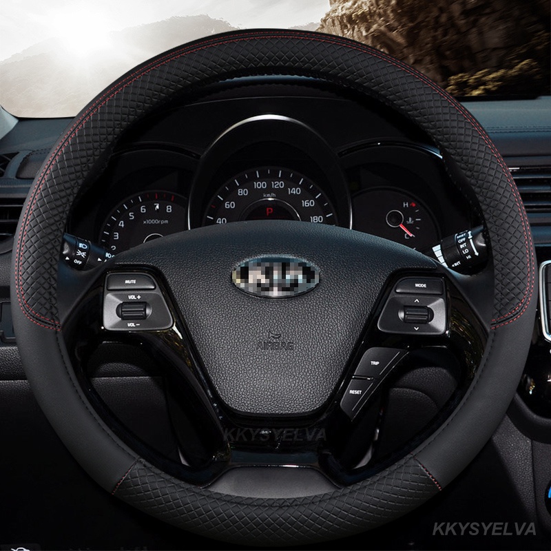 Vỏ Bọc Vô Lăng Bằng Da Vi Sợi Cho Kia Rio 2 3 4 X Line Kombi Sedan