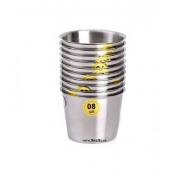 Combo 10 ly đá,khuôn làm bánh Flan inox 304 cao cấp 8cm