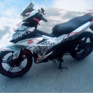 TEM TRÙM EXCITER 150 VUA SƯ TỬ SIÊU ĐẸP MÀU ĐỎ TRẮNG