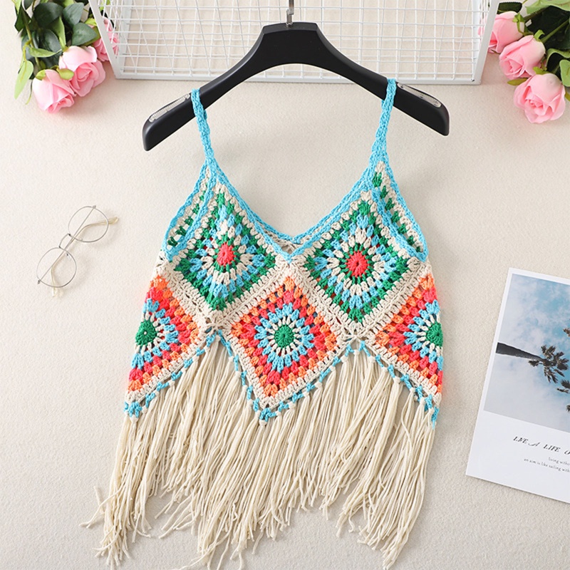 Bikini Dây Đi Biển Phong Cách Boho Cổ Điển Cho Nữ
