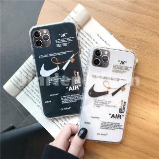 Ốp lưng trong suốt in logo Nike thời trang cho Iphone 6 6s 7 8 Plus X XS MAX XR