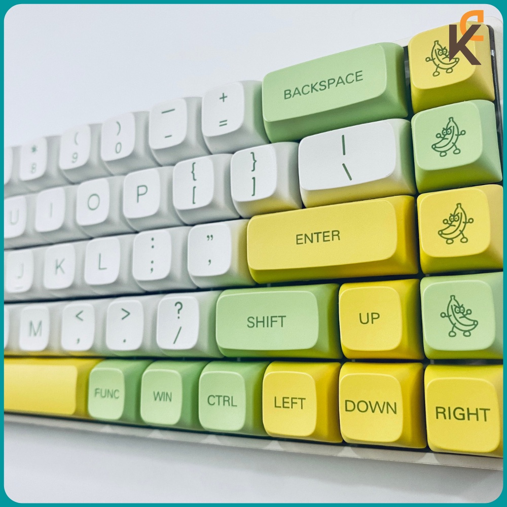 Nút Bàn Phím cơ Keycap Banana Chuối PBT XDA Dành Cho Bàn Phím Cơ
