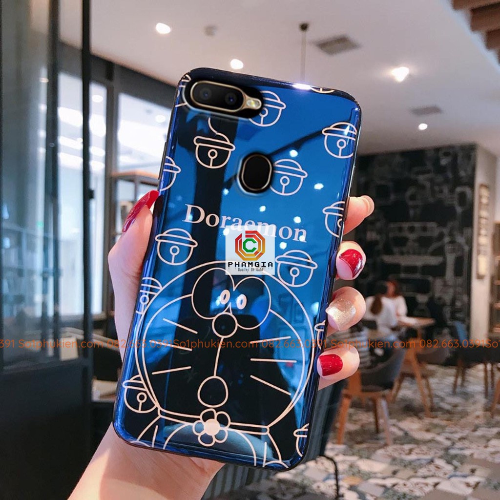 Ốp lưng ép kính Oppo A5s / A7 / A3s / A12 / A9 2020 / A5 2020 / A52 / A92 / F9 Hình Mèo Leng Keng