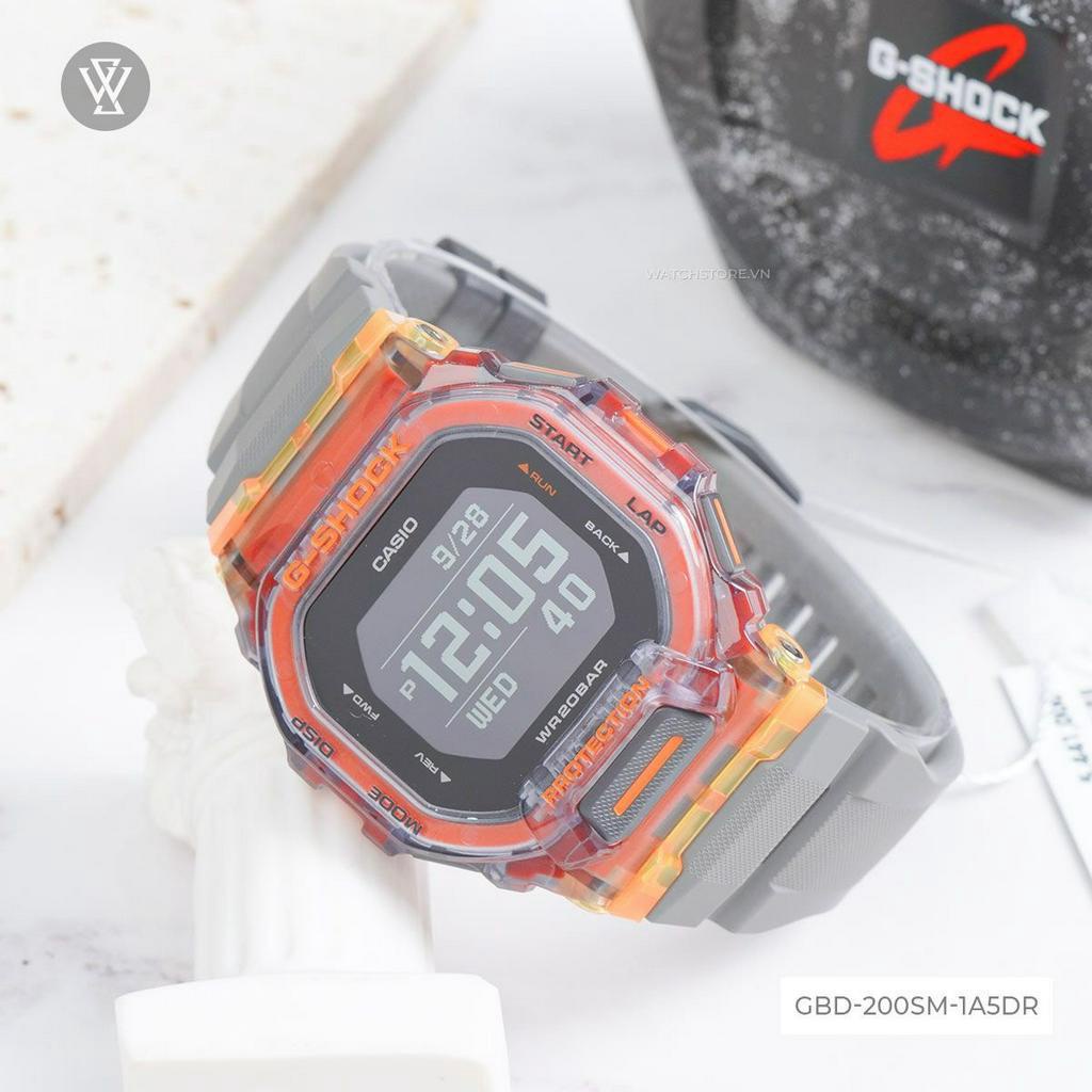 Đồng Hồ Điện Tử Nam Casio G-Shock WATCHSTORE GBD-200SM-1A5DR Thiết Kế Mặt Kính Khoáng 46mm Phong Cách Trẻ Trung