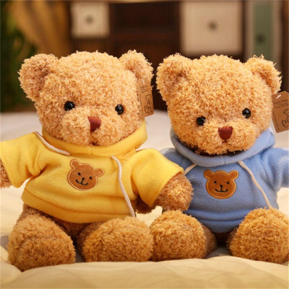 DARNELL Đồ chơi nhồi bông Hình Gấu Mặc Áo Sweater Nhiều Màu Mềm Mại Dễ Thương