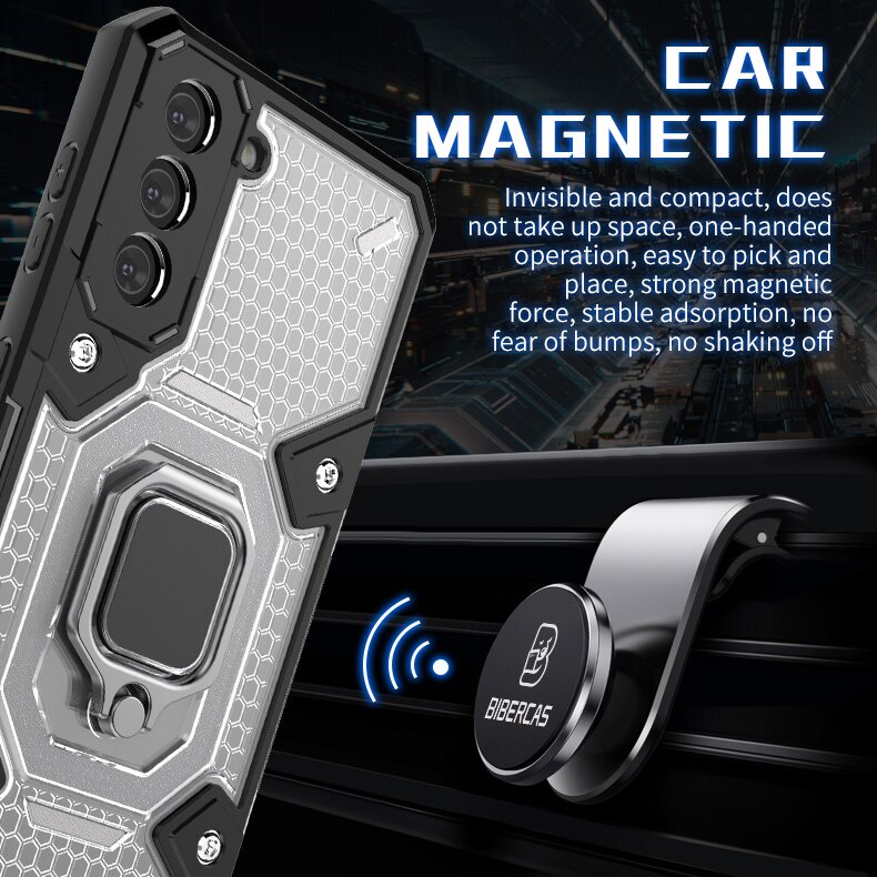 Ốp Điện Thoại Chống Sốc Có Nhẫn Đeo Tay Từ Tính Cho Samsung S21 Ultra Note 20 Galaxy A51 A71 A52 A42 5g M51 M21