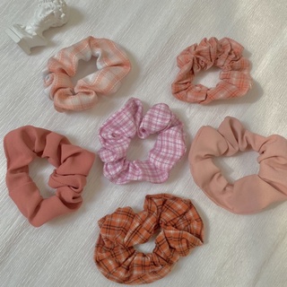 Cột tóc vải Scrunchies pink Phong cách Vintage Hàn Quốc |Doris.store21|