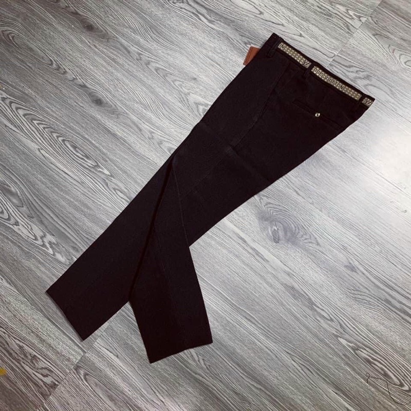 Quần âu dáng côn học sinh có viền hoạ tiết, Quần nam thời trang phong cách hàn quốc từ 28 đến 34 btshop