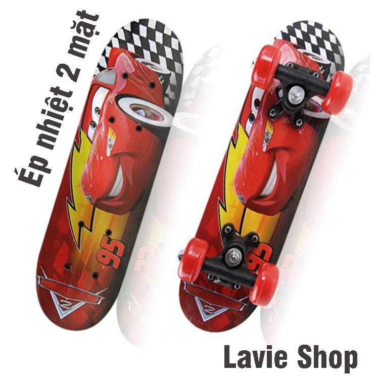 Ván Trượt Trẻ Em, Ván Trượt Skateboard Thể Thao Chất Liệu Gỗ Phong Ép Nhiệt Cao Cấp Họa Tiết Ngỗ Nghĩnh VT122