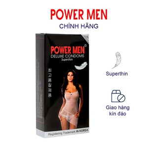 Bao cao su BCS siêu mỏng PowerMen siêu mỏng 12 chiếc