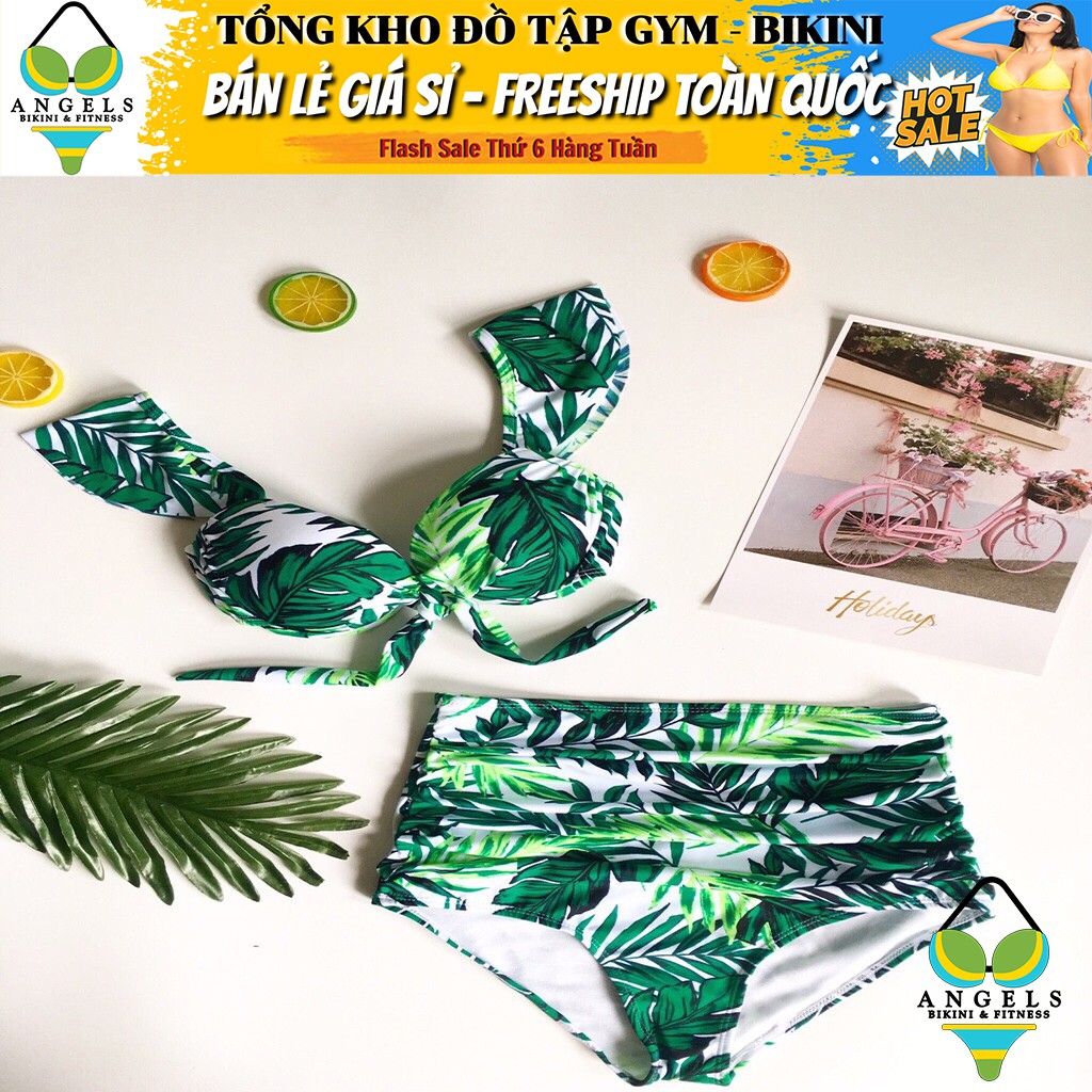 Bikini Bộ Đồ Bơi Hai Mảnh Cánh Tiên Quần Cạp Cao Freesize BHV025 [ Giá Sỉ ] | BigBuy360 - bigbuy360.vn