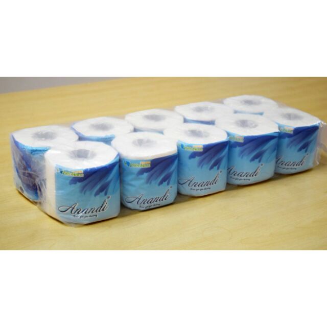 Giấy vệ sinh cuộn Anandi Premium 10 cuộn/lốc.
