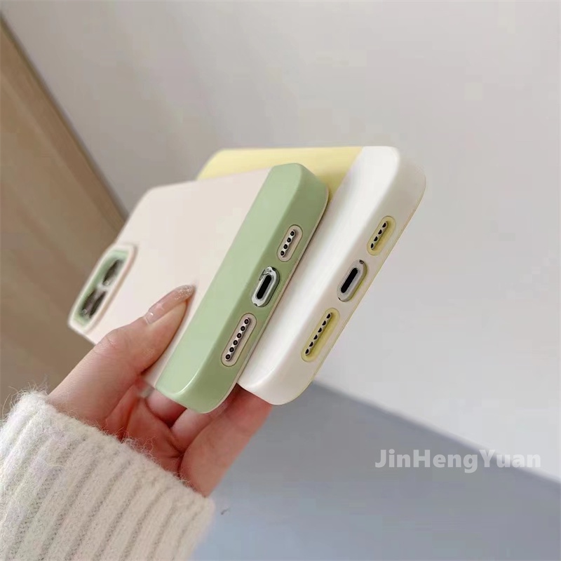 Ốp Điện Thoại Silicon Mềm Đục Màu Tương Phản 2 Trong 1 Cho Iphone 13 11 12 Pro Max X XS XR Max