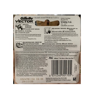 Lưỡi cạo râu Gillette Vector lưỡi 4s