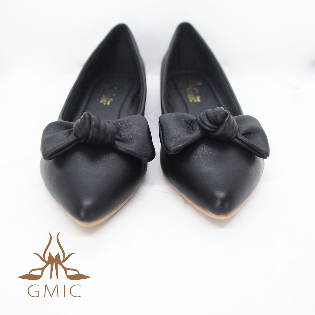 [ BIG SIZE ]Giày Bệt Nữ Mũi Nhọn Thắt Nơ Siêu Xinh, Giày Búp Bê Nữ Êm Chân Đế Cao Su Cao Cấp NBB004 | BigBuy360 - bigbuy360.vn