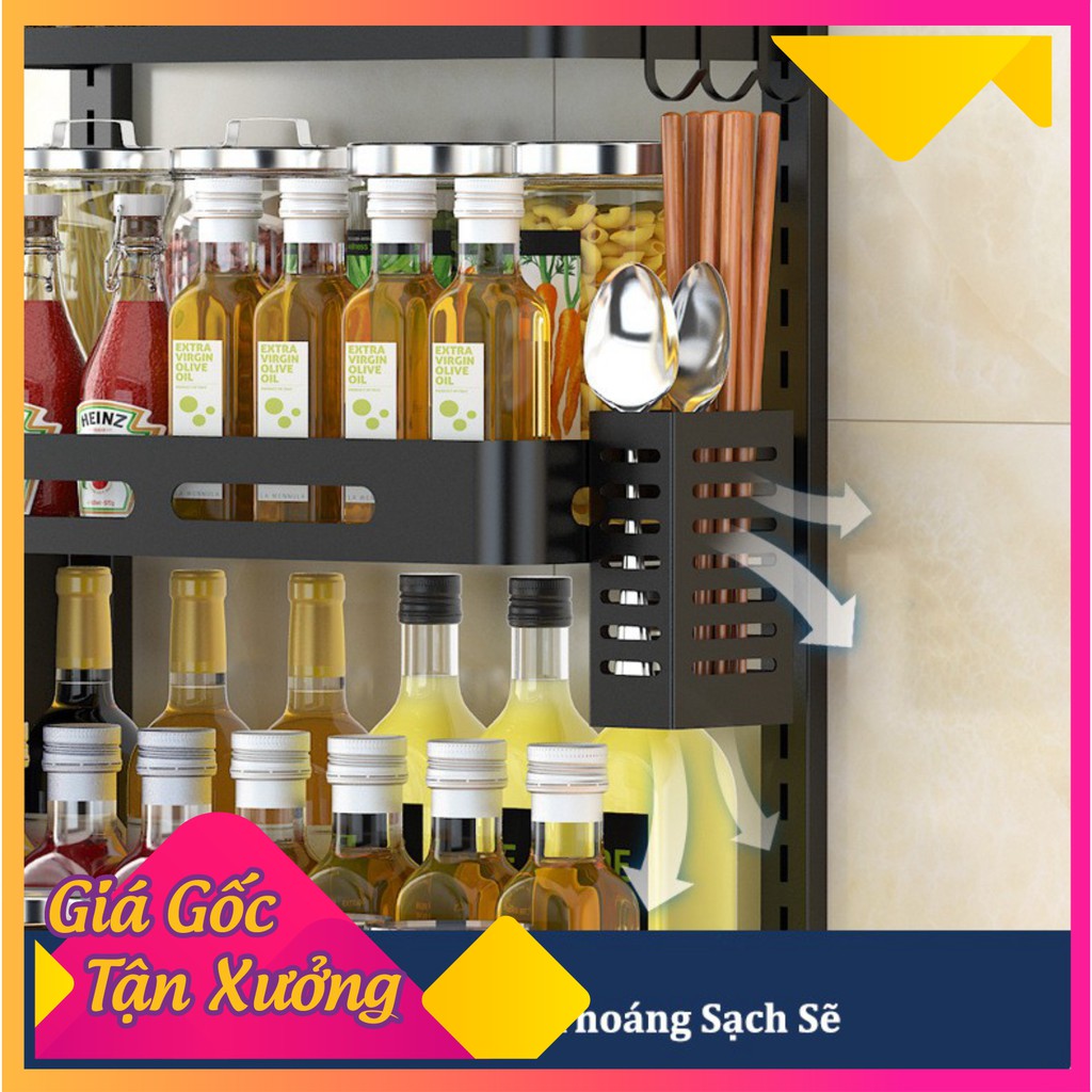 Kệ gia vị ☀️FREESHIP ☀️ kệ 2 tầng đa năng đựng gia vị, dao thớt, đũa thìa chất liệu thép sơn tĩnh điễn cao cấp