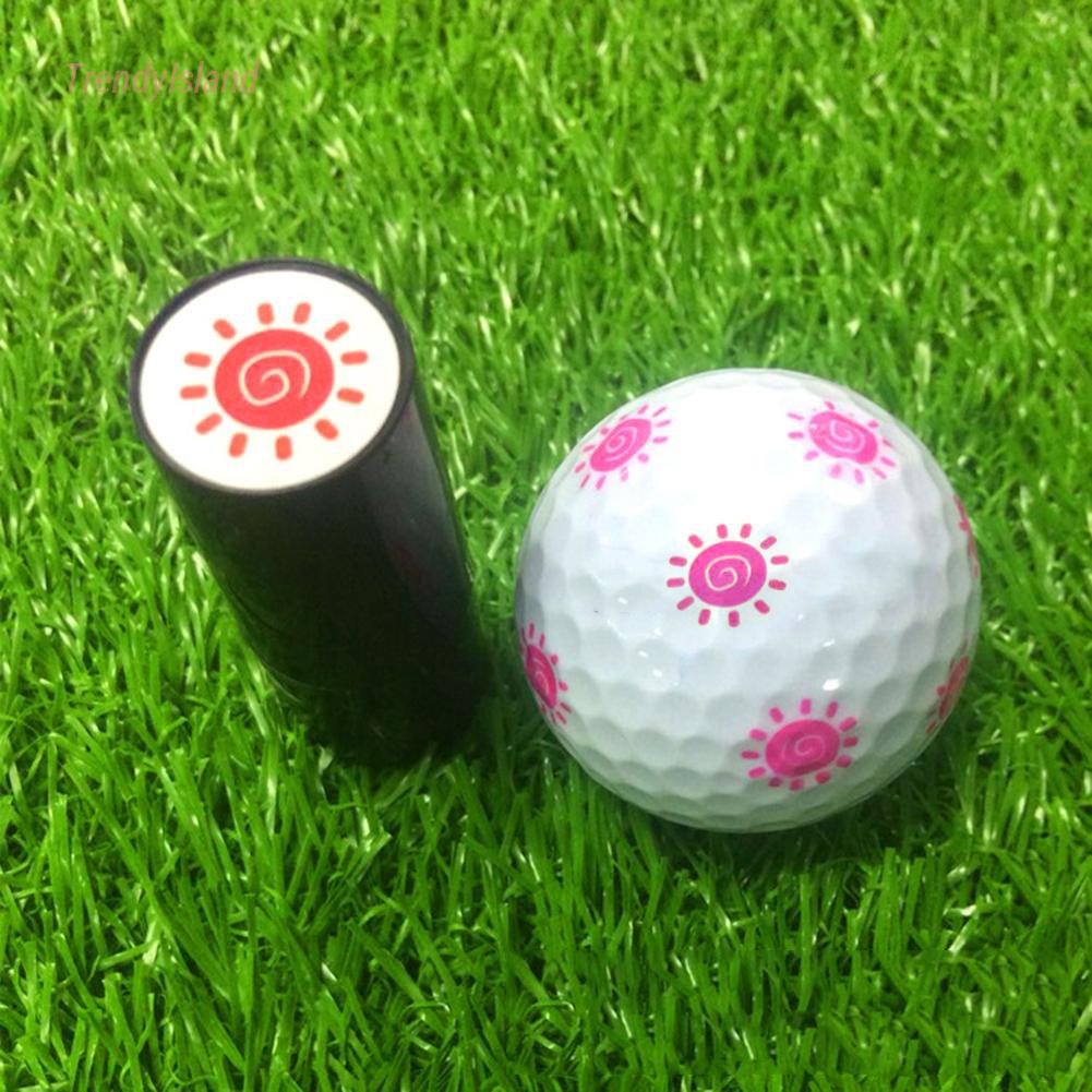 1pc Golf Ball Stamp Quick Drying Golf Ball Marker Impression Seal Random Pattern Sports Accessories