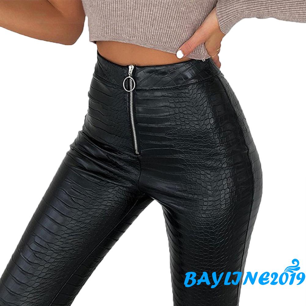 Quần Legging Da Cá Sấu Thời Trang Sành Điệu Cho Nữ