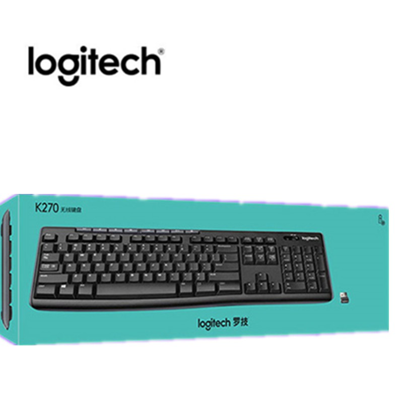 Logitech K270 Wireless Gaming Keyboard 2.4G Portable PC Gamer Ergonomics for Computer Receiver