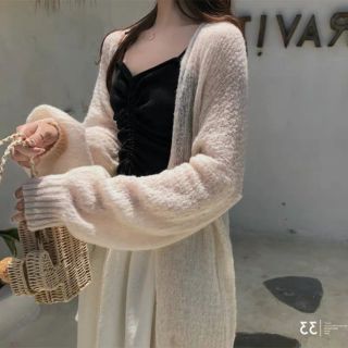 Áo cardigan mỏng dáng dài