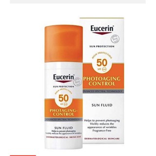 Kem chống nắng Eucerin photoaging dạng fluid.
