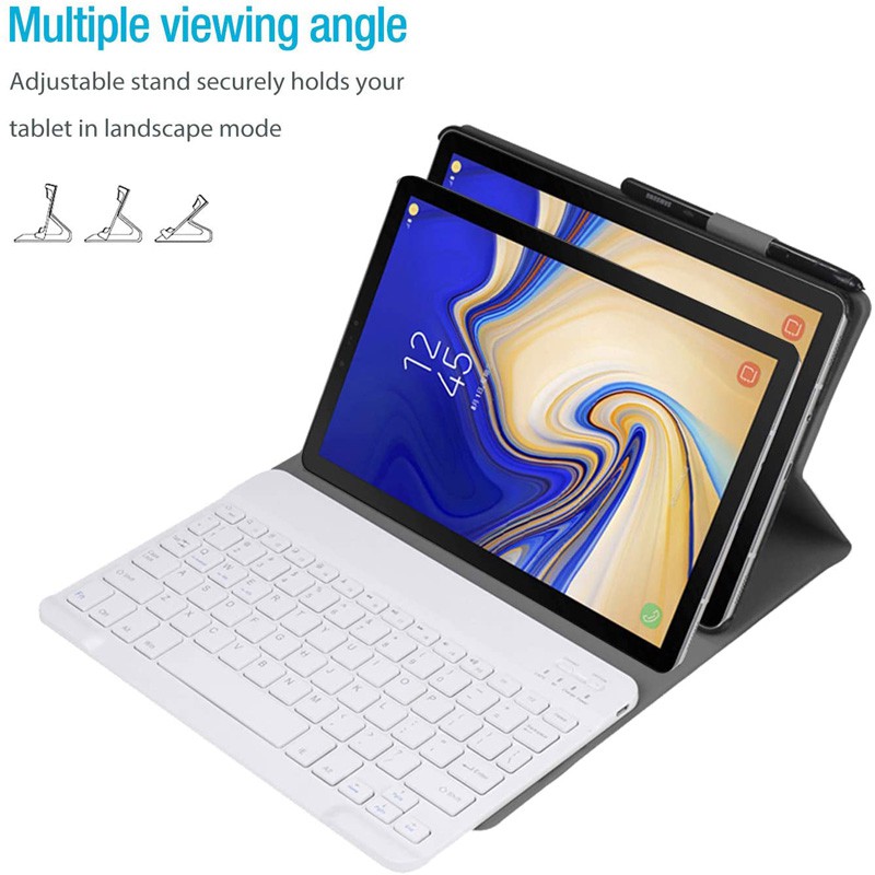 Ốp Bàn Phím Không Dây Cho S4 S5e S6 S7 S7 FE A7 A7 Lite S6 Lite 10.4 A8 Vỏ Bàn Phím Bluetooth Cho Samsung Galaxy Tab A 8.0 10.1 10.5