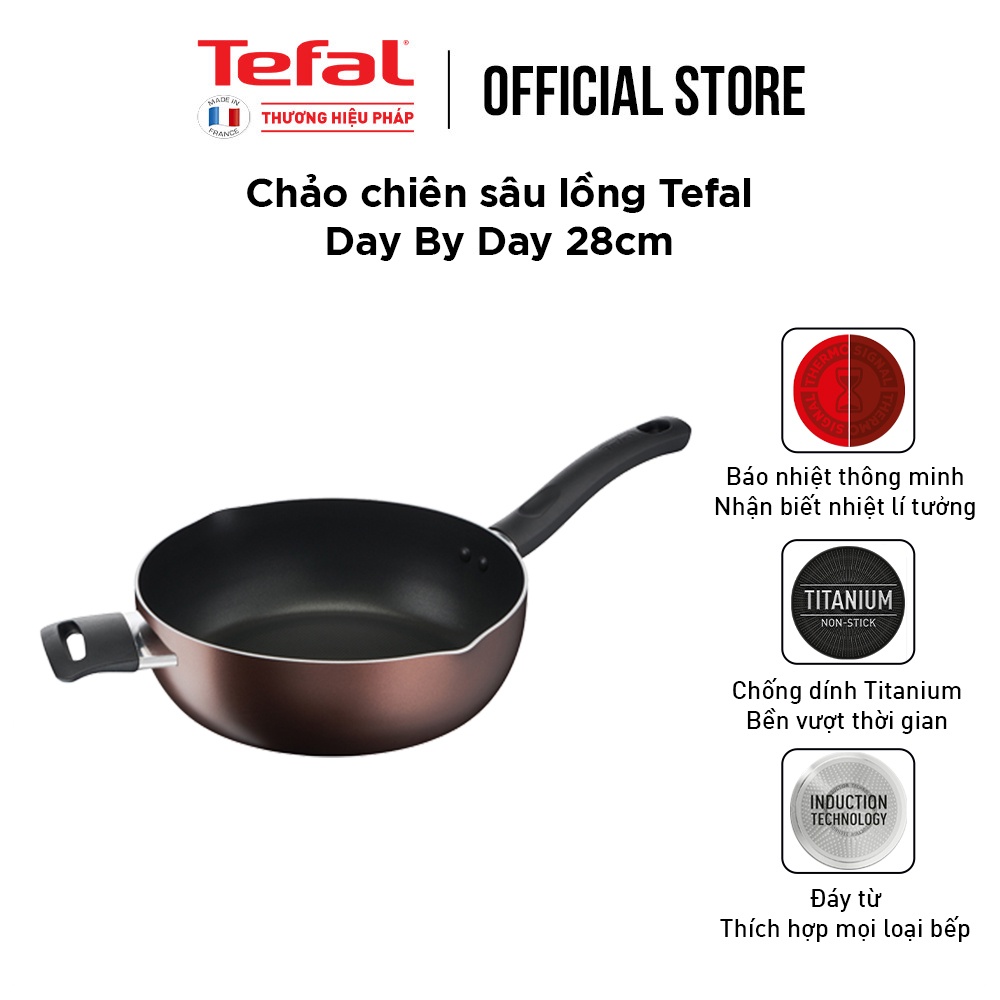 Chảo chiên sâu lồng Tefal Day By Day 28cm