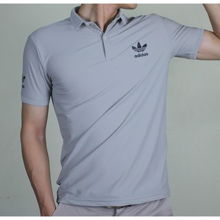 áo thun nam cổ bẻ chất đẹp màu xám