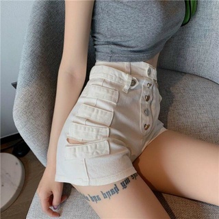 QUẦN SHORT KAKI LƯNG CAO PHỐI KIỂU