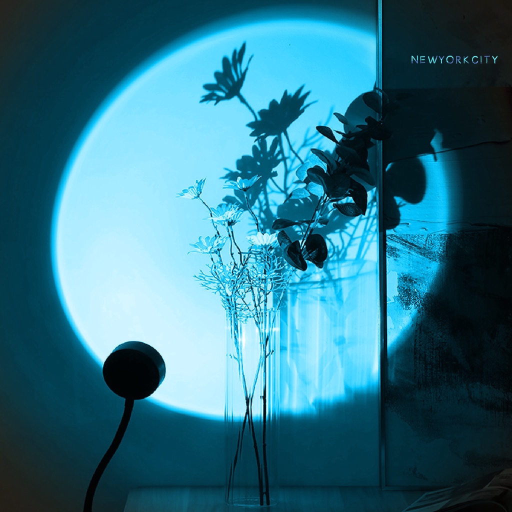 Bộ Đèn Chiếu Màu Cầu Vồng RGB Sạc Cổng USB Điều Khiển Từ Xa