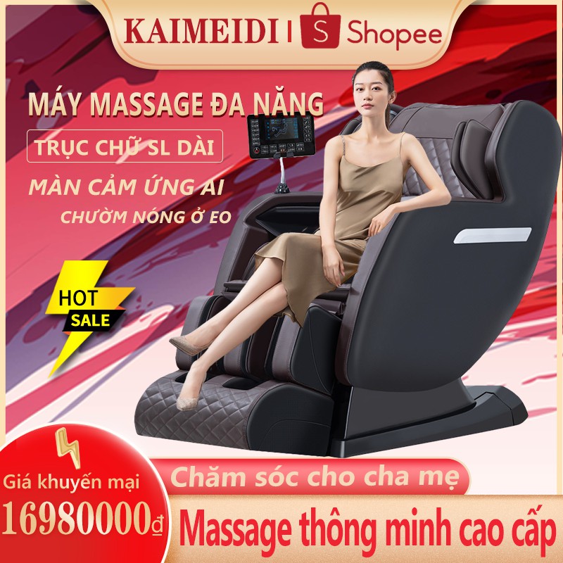 Ghế massage mát xa KAIMEIDI KM-Q9SL đa năng túi khí đầu mát xa 3D máy massage cao cấp FU204S