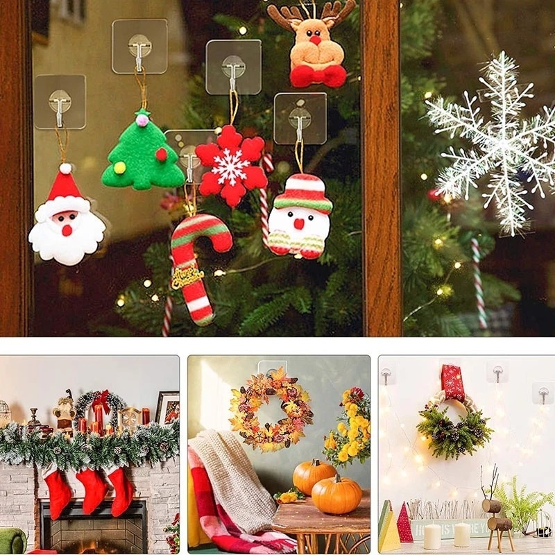 Móc Treo Chìa Khóa Dán Tường Bằng Nhựa Trong Suốt 6*6Cm