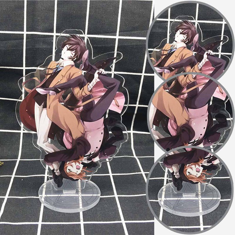 Mô hình nhựa bằng acrylic trang trí để bàn in họa tiết nhân vật anime Bungo Stray Dogs