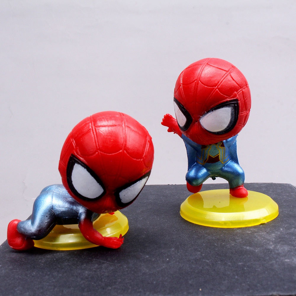 Set 8 Mô Hình Người Nhện Dễ Thương Dùng Để Trang Trí Bánh
