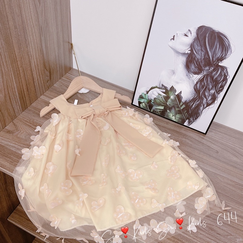 Váy ren thêu 2 lớp sn kids